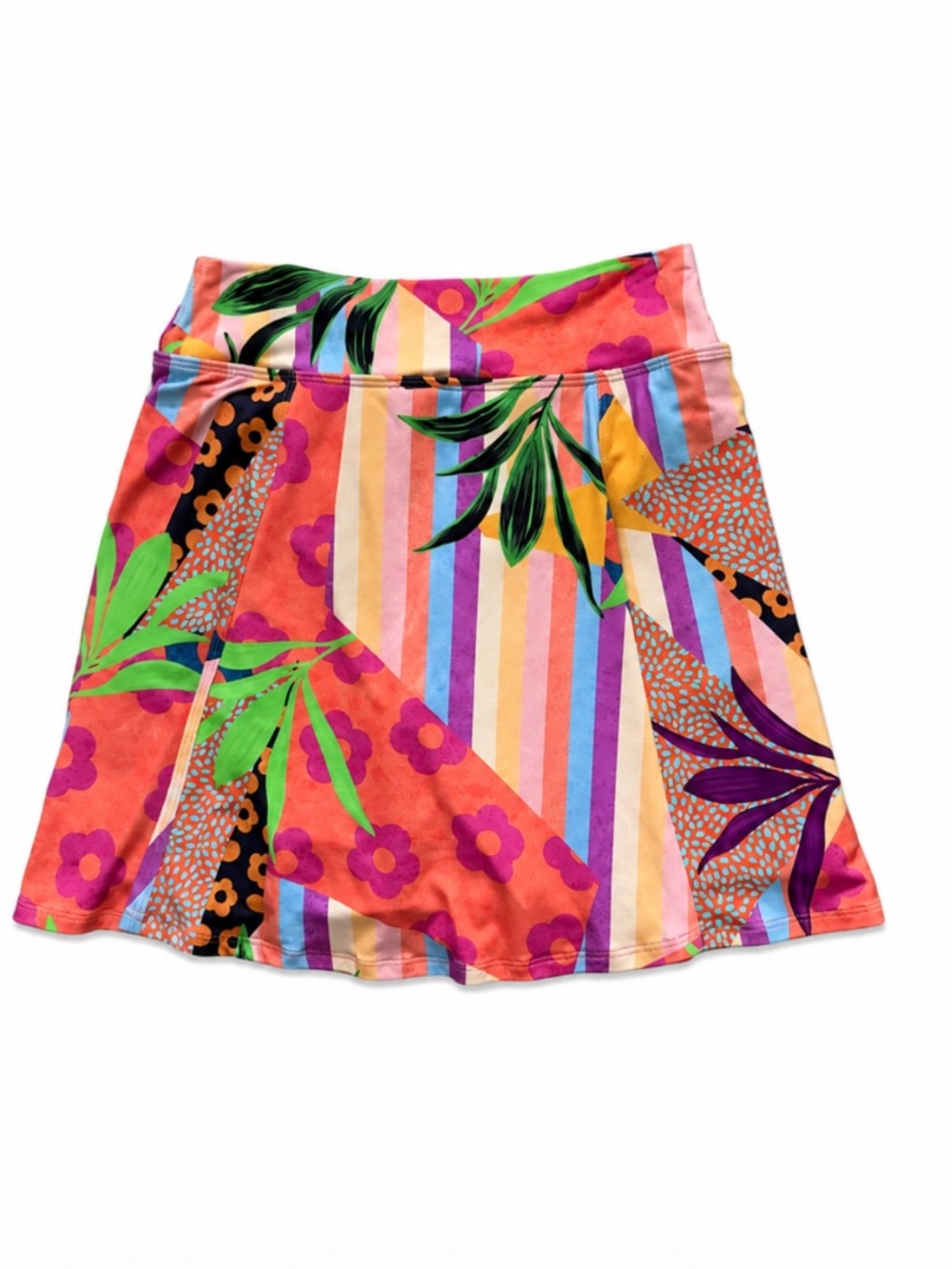Dona Jo Ultimate Skirt 17" Skort in Calathea Tropical Floral - Size S
